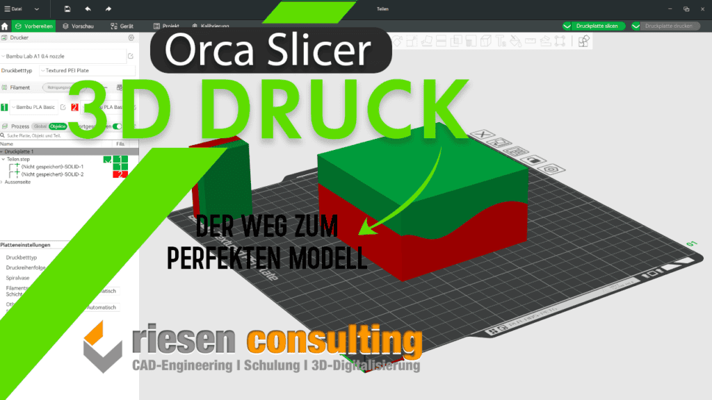 Orca Slicer Bambu Studio Objekte teilen färben montageansicht